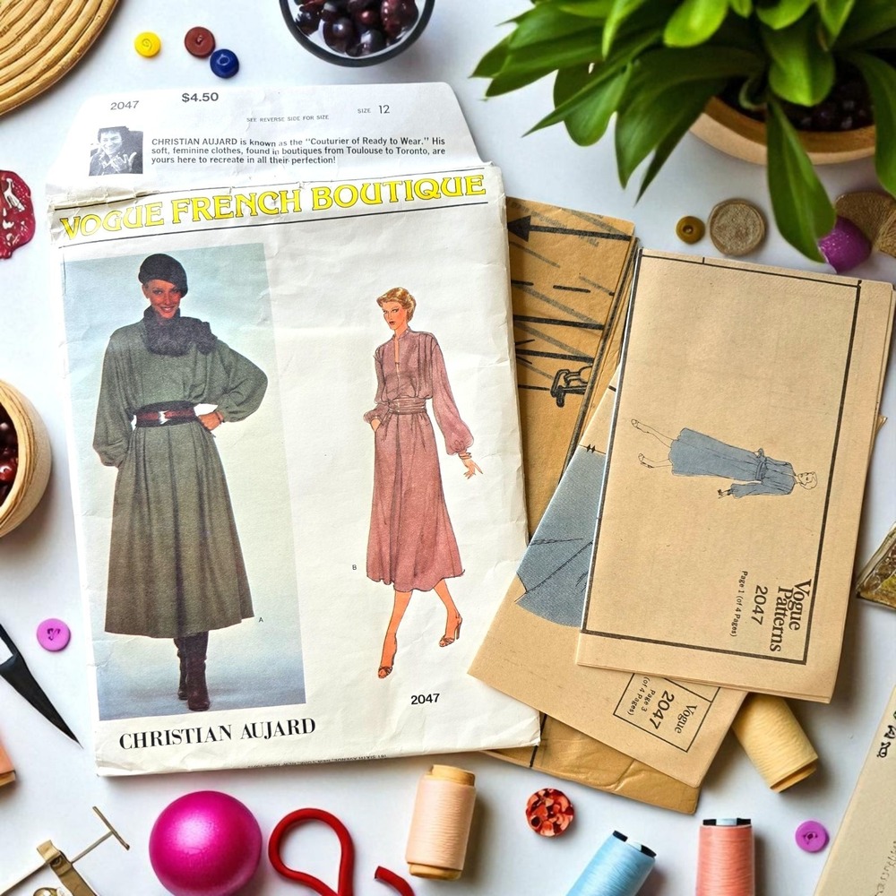 Vogue 2047 –‎ Vintage Christian Aujard for Vogue French Boutique – Dress &...